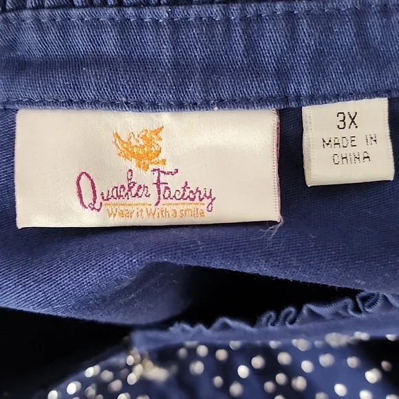 Quacker Factory Sparkle Stretch Embellished Ruffle Navy Blue Jacket - Picture 9 of 13